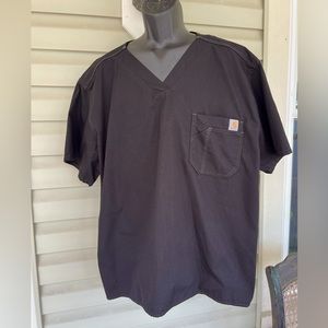 Carhartt Ripstop Black Scrub Top Mens 2XL Classic Fit
